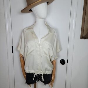 REVOLVE LNA Clothing Alpine Button-Up Shirt Size Small